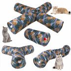 Foldable Cat Tunnel Toy Fun Printed Play Tunnel