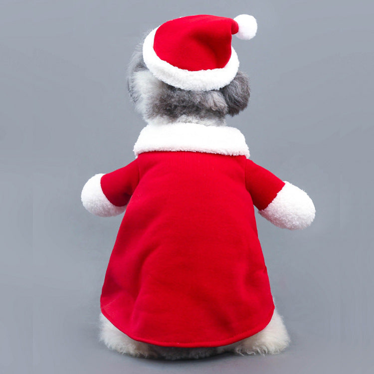 Festive Pet Christmas Costume Adorable Standing Holiday Outfit