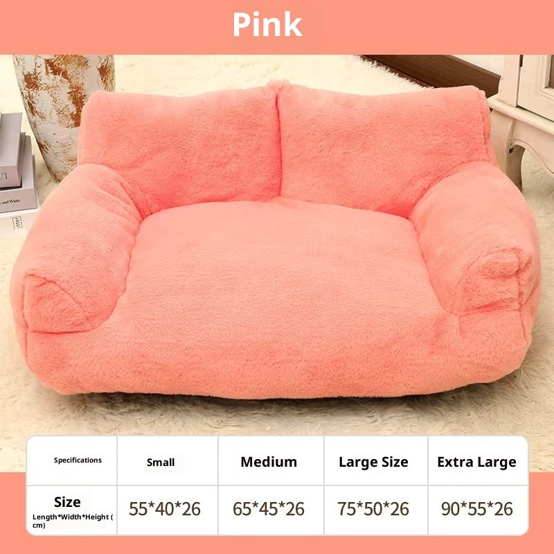 Cozy Large Pet Sofa Bed Plush Comfort for Dogs Cats