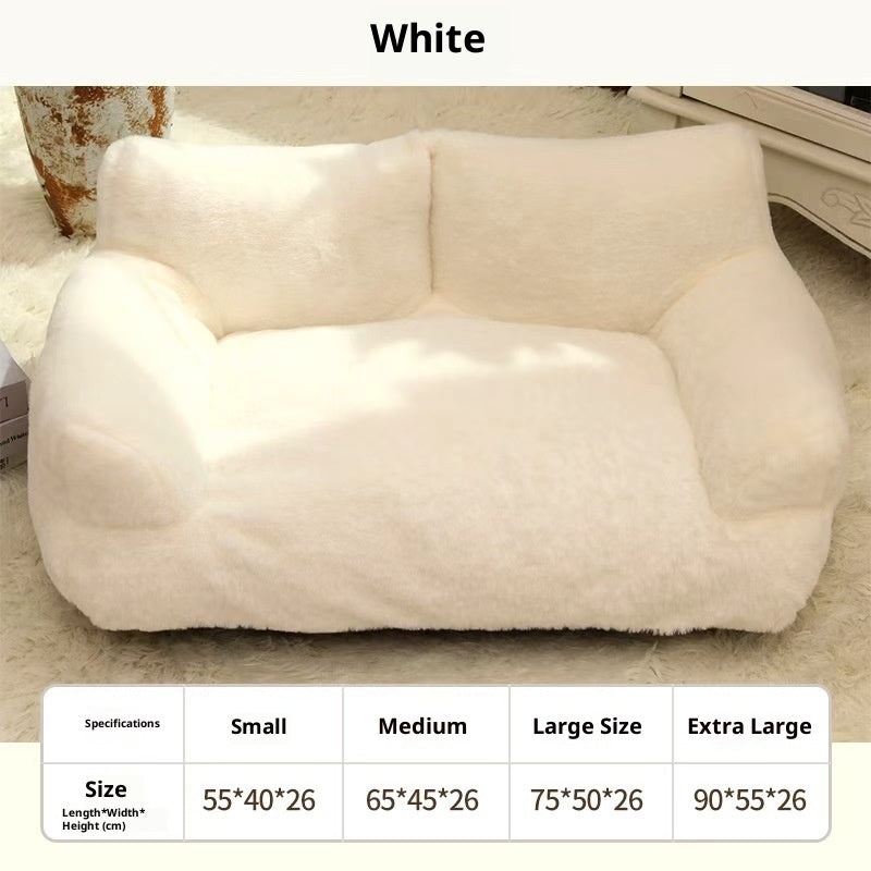 Cozy Large Pet Sofa Bed Plush Comfort for Dogs Cats