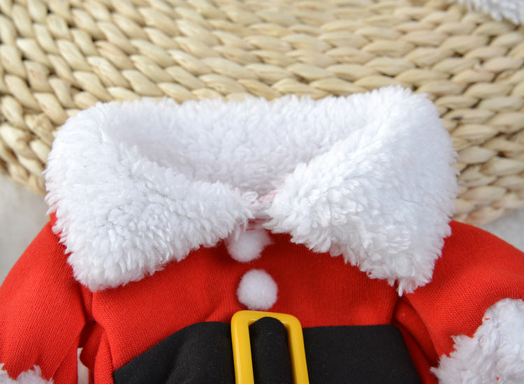 Festive Pet Christmas Costume Adorable Standing Holiday Outfit