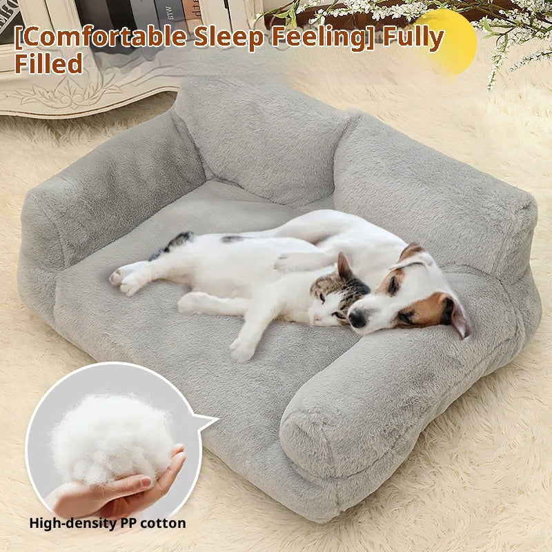 Cozy Large Pet Sofa Bed Plush Comfort for Dogs Cats