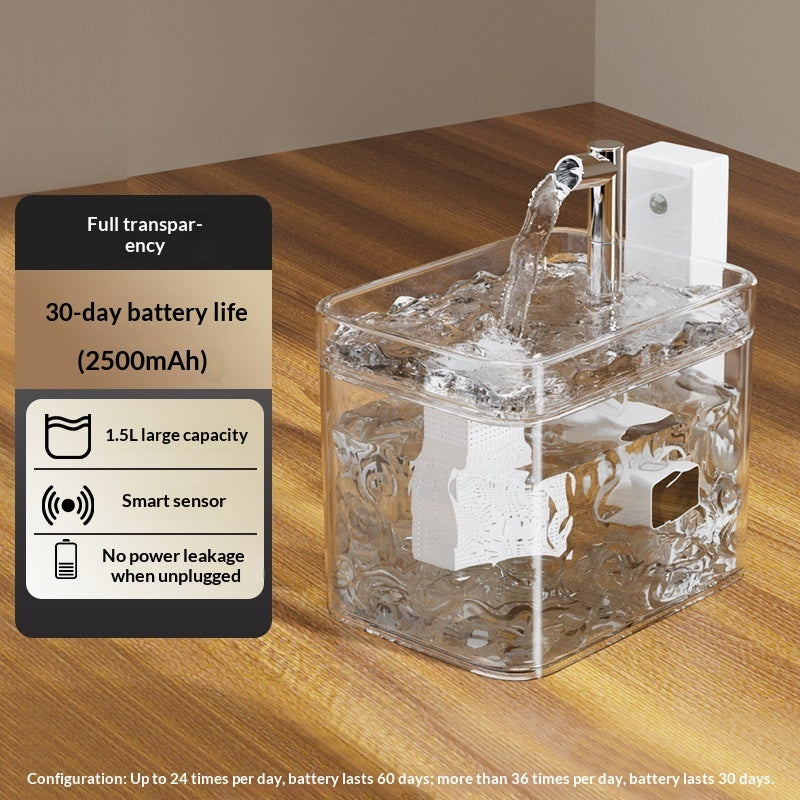 Smart Wireless Cat Water Fountain with Motion Sensor