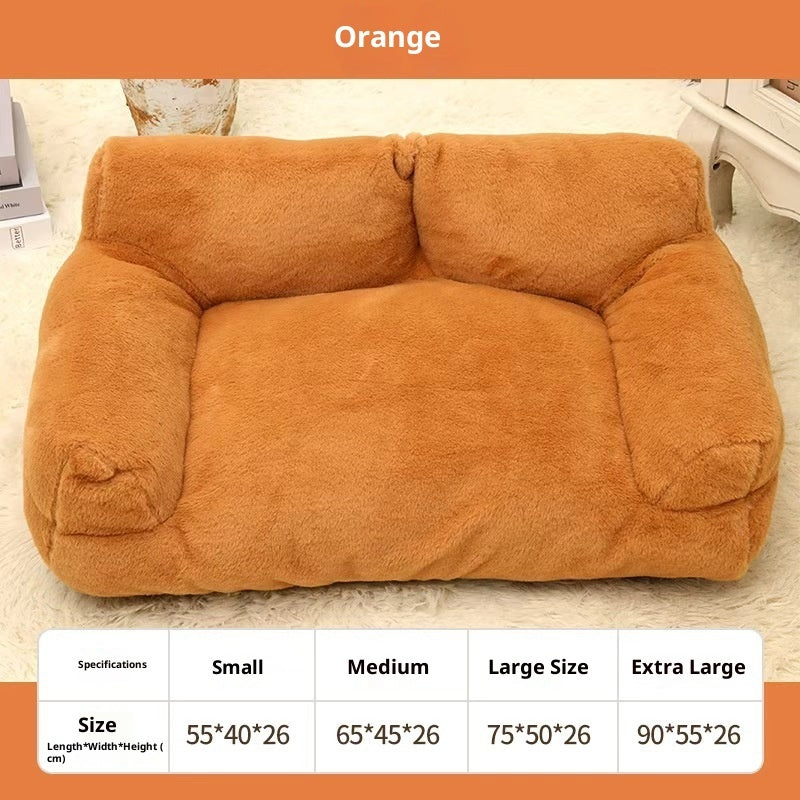 Cozy Large Pet Sofa Bed Plush Comfort for Dogs Cats