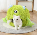 Fluffy Calming Cat Bed Washable Non Slip Cozy Cushion