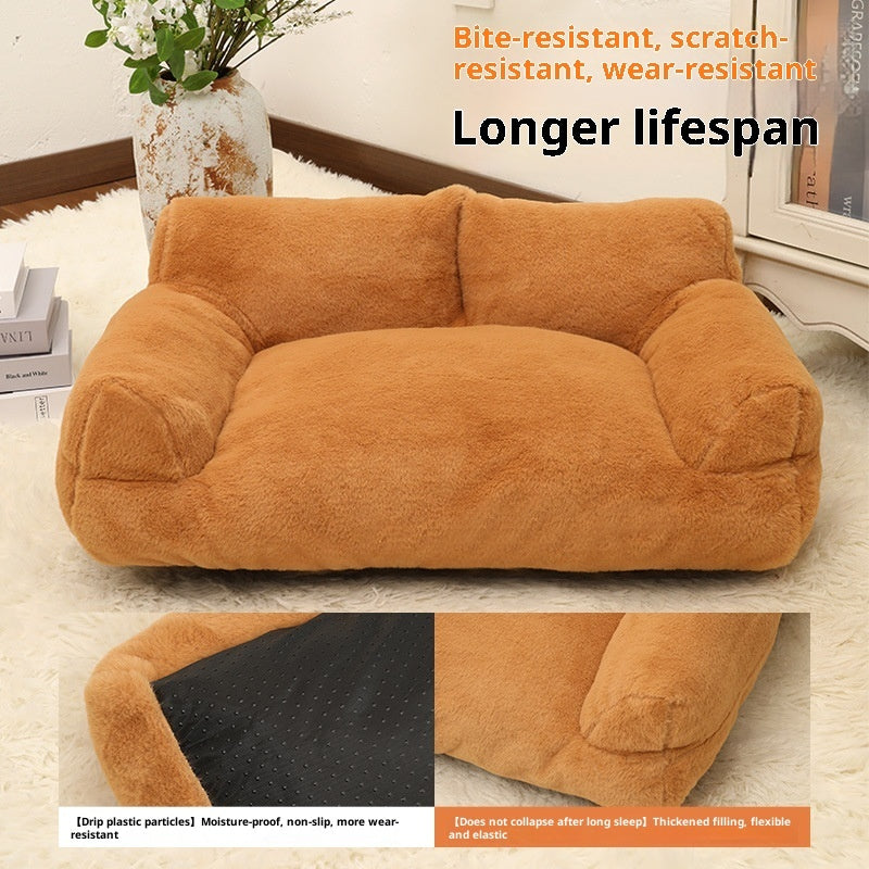 Cozy Large Pet Sofa Bed Plush Comfort for Dogs Cats